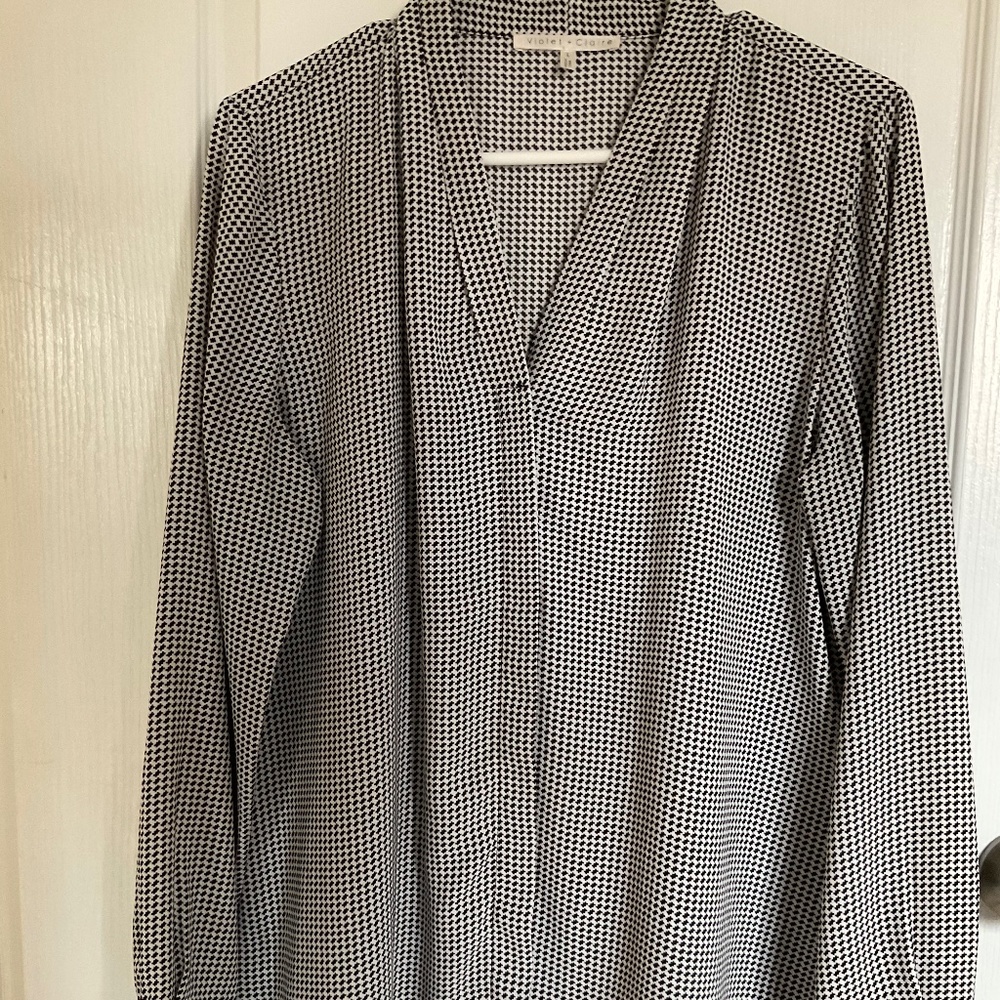 Black and white print blouse